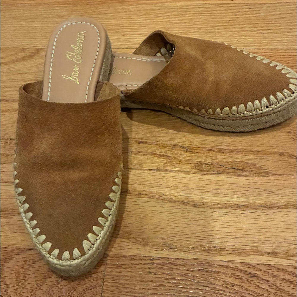 Sam Edelman Brown Suede Mules
